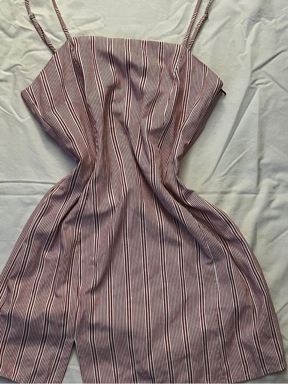 Striped Pink Spaghetti Strap Dress
